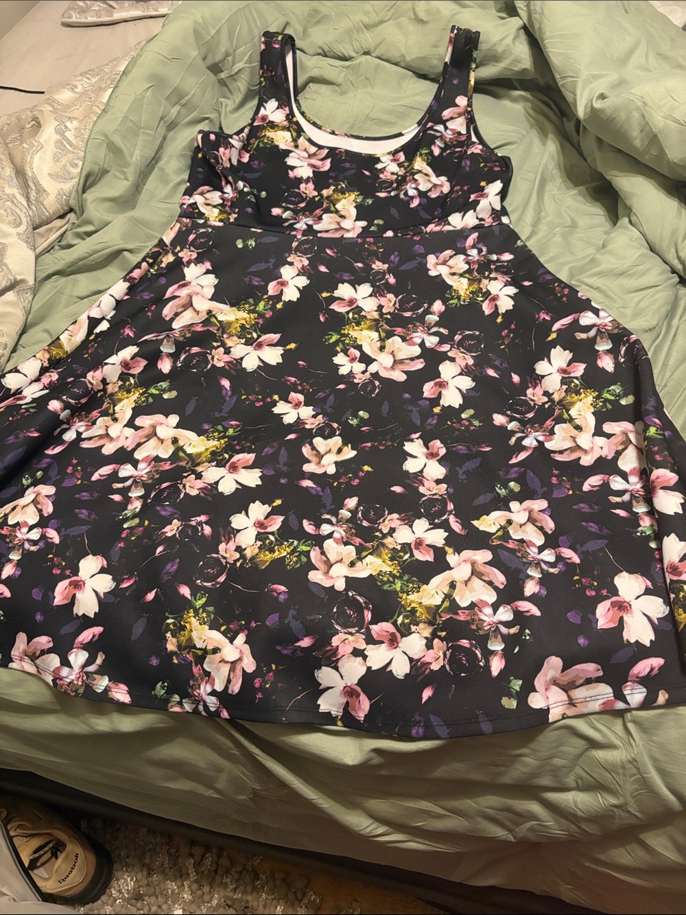 torrid Black Floral Asymmetrical Dress